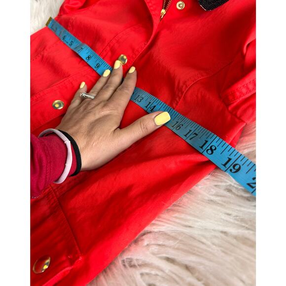 J. Crew Women's Corduroy Collar Full Zip Barn Coat Jacket Outdoor Red‎ Size XS - Picture 10 of 11